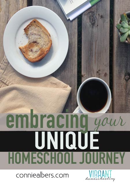 No one else has a homeschool journey like you. And that's totally OK. Practical, powerful insights from a homeschool mom of 5. |vibrant homeschooling|