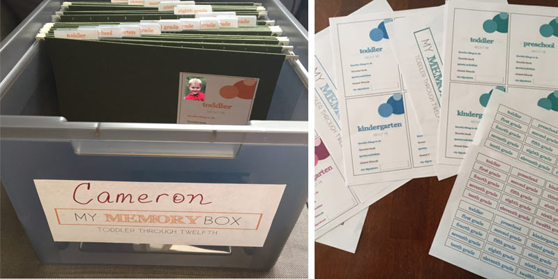organize kids school papers | organize school papers | kids school papers | my memory box | how to make a memory box | school memory box | how to make a school memory box