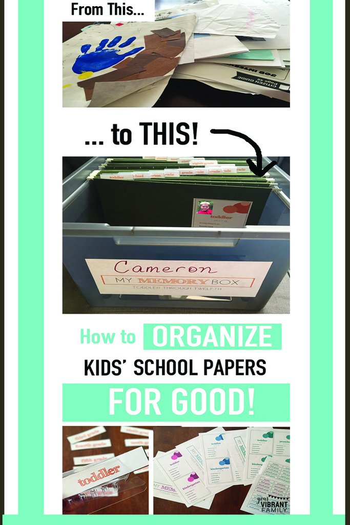 organize kids school papers | organize school papers | kids school papers | my memory box | how to make a memory box 