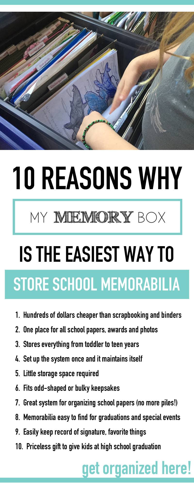 school keepsake box | organize kids school papers | school papers kids | keepsake memory boxes | memory box ideas | school papers kids