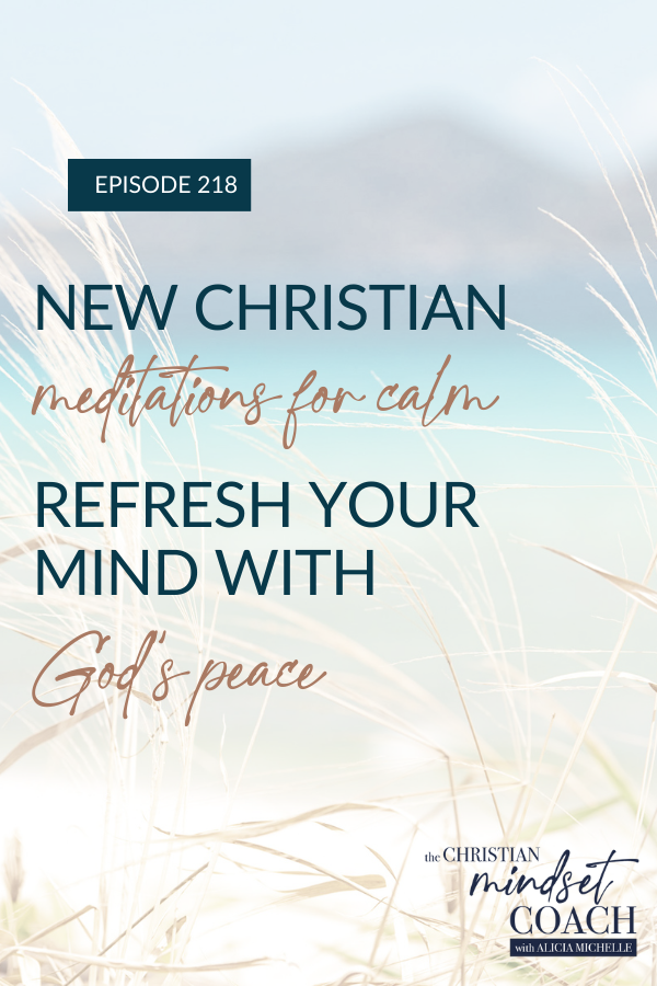 Have you heard of guided Christian meditation? Join Alicia as she discusses how to use Christian meditation as a tool to cultivate more peace and a closer relationship with God, as well as how to access 30 Christian meditations.