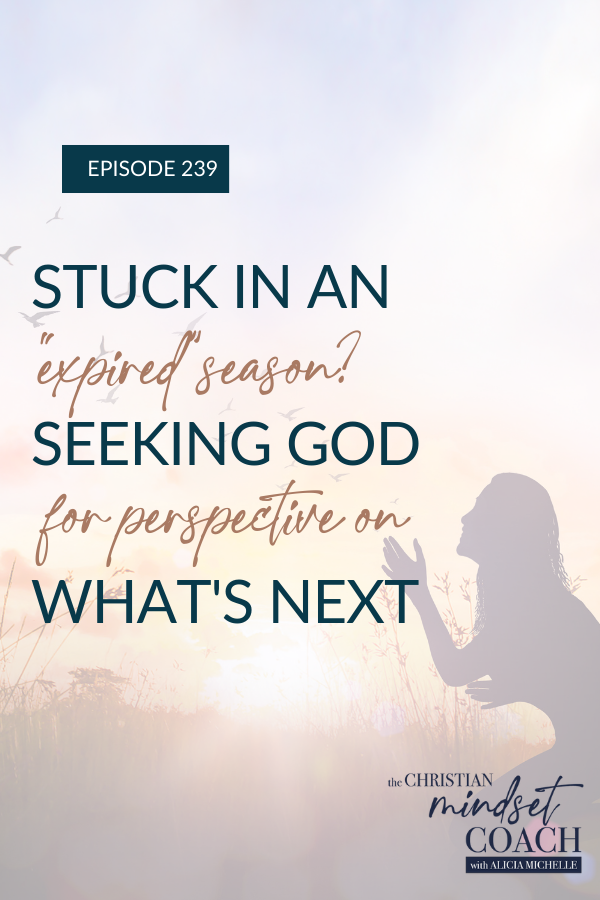 Do you feel a transition season upon you and are finding it difficult to let go and move towards God’s direction for your life? Join Alicia and Shayna Rattler to discuss what an “expired” season is, why it is so difficult to let go of, and why making space and hearing God will help you figure out what’s next for you as you approach a new life season. And if you want support in goal setting for this upcoming year, make sure to apply for The “Onward and Upward” Group Coaching Program!